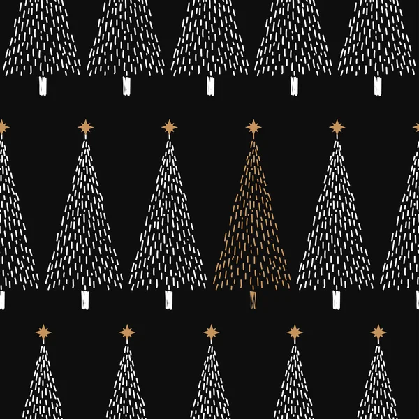 Motif Sur Thème Noël Avec Des Arbres Noël — Image vectorielle