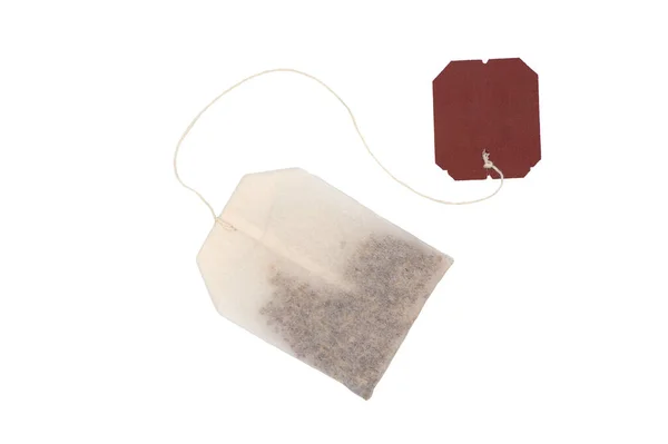 Organic Tea Bag Isolated White Background — Stock Photo, Image