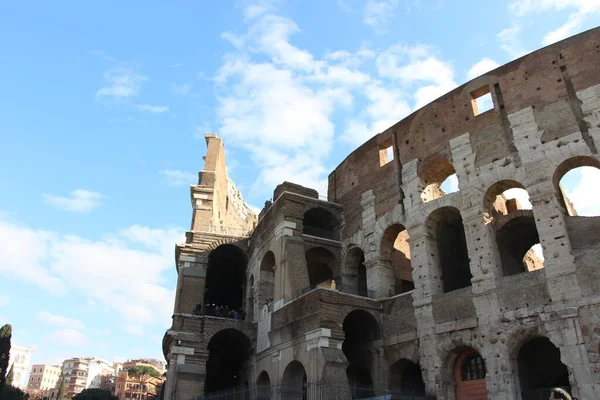 the ancient roman ruins in rome, italy in europe. the old colosseum