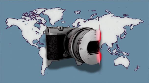 19个庄严的世界摄影日运动动画视频和文字 — 图库视频影像