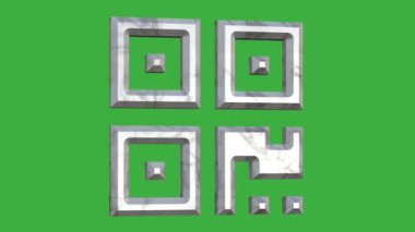 Yeşil ekran video 3d simge qr kodu