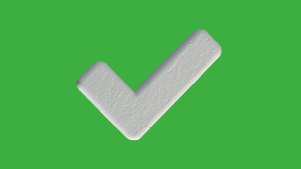 Green Screen Video Überprüfungssymbol — Stockvideo