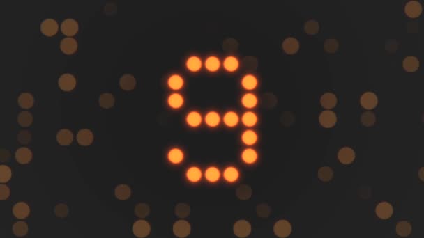 Video Countdown Nummers Van Tot Animatie Countdown Eenvoudige Bewegingsweergave Voor — Stockvideo