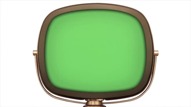 Pantalla Verde 1958 Retro Construir Estilo Diapositiva Hacia Adelante Encender — Vídeos de Stock