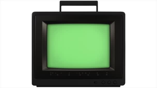 Verde Pantalla 1988 Retro Construir Estilo Diapositiva Hacia Adelante Construir — Vídeos de Stock