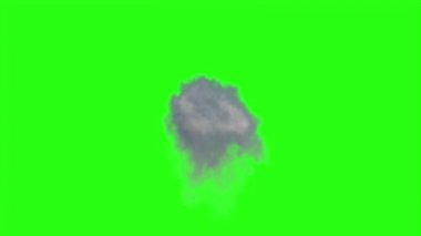 Yeşil ekran arka planında hareket bulanıklığı olan animasyon gerçek yangın patlaması