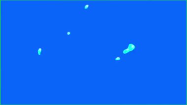 Yeşil ekran arka planında hareket bulanıklığı olan canlandırma suyu.