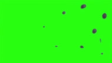 Yeşil ekran arka planında hareket bulanıklığı olan canlandırma dumanı