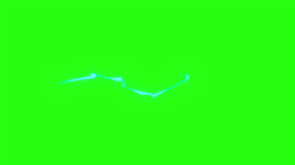 Animation Électrique Sur Fond Écran Vert — Video
