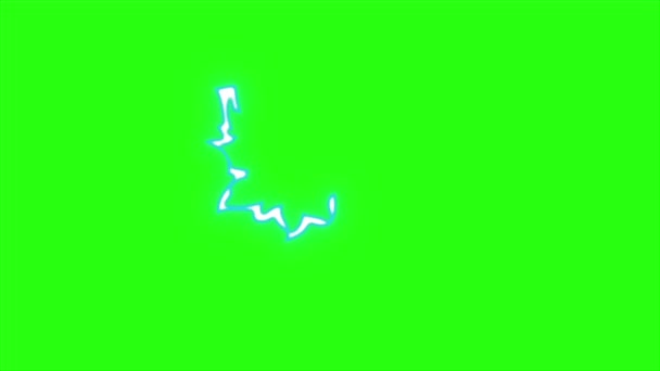 Animación Eléctrica Sobre Fondo Pantalla Verde — Vídeo de stock