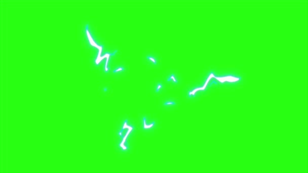 Animation Elektrisch Auf Grünem Hintergrund — Stockvideo