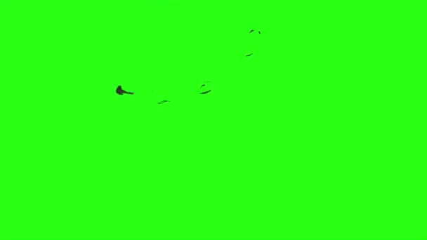 Animation Fire Motion Blur Green Screen Background — Stock Video