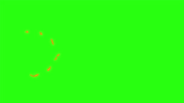 Анимированный Выстрел Размытием Движения Зеленом Фоне Экрана — стоковое видео