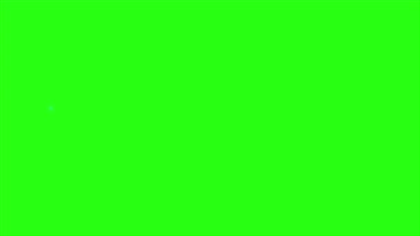 Animation Line Electric Motion Blur Green Screen Background — Stock Video