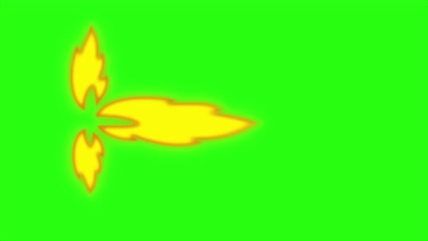 Pistola Animación Con Desenfoque Movimiento Sobre Fondo Pantalla Verde — Vídeo de stock