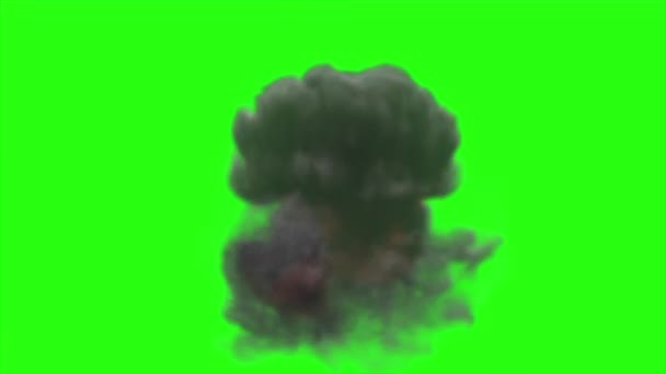 Использование Анимационного Огня Размытием Движения Зеленом Фоне Экрана — стоковое видео