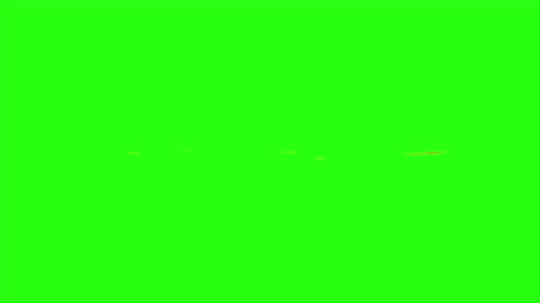 Анимационная Линия Огня Размытием Движения Зеленом Фоне Экрана — стоковое видео