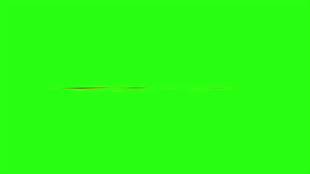 Анимационная Линия Огня Размытием Движения Зеленом Фоне Экрана — стоковое видео