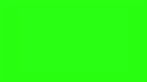 緑の画面の背景に動きをぼかすアニメーションライン火災 — ストック動画