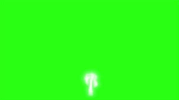 緑の画面の背景に動きぼかしとアニメーション現実的な煙5 — ストック動画