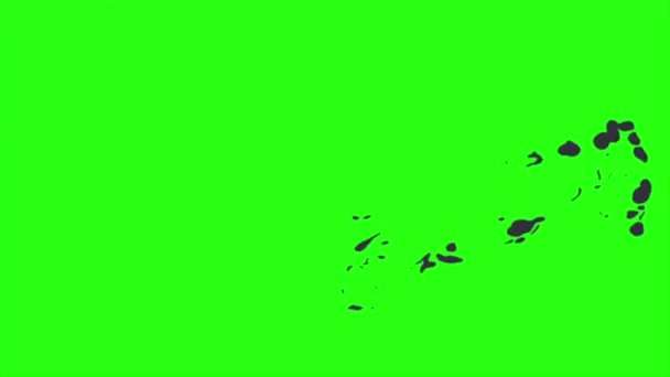 緑の画面を背景に動きをぼかすアニメーション煙 — ストック動画