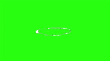  Yeşil ekran arka planında çizgi film karalama sanatını döndür