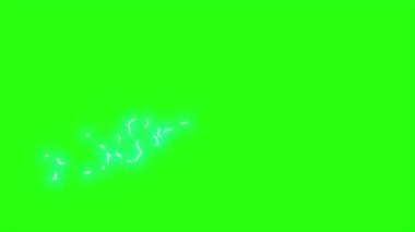 Yeşil ekran arka planında animasyon şimşeğini döndür
