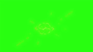 Yeşil ekran arka planında canlandırma kıvılcımını döndür 