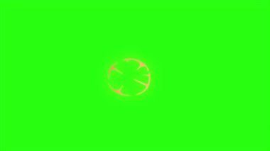 Yeşil ekran arka planında canlandırma kıvılcımını döndür 