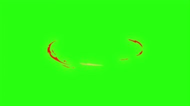 Yeşil ekran arka planında canlandırma kıvılcımını döndür 