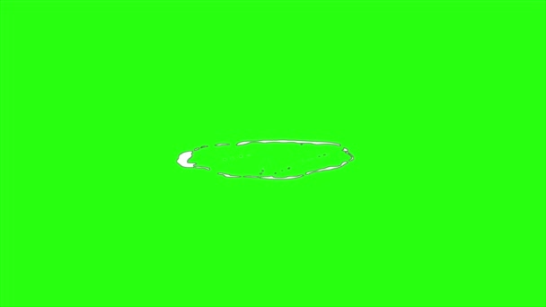 Animacja Pętli Doodle Art Zielonym Tle Ekranu — Wideo stockowe