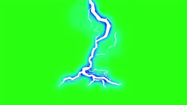 Boucle animation foudre sur fond d'écran vert