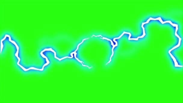 Boucle animation foudre sur fond d'écran vert