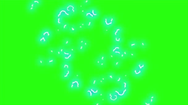 Boucle animation foudre sur fond d'écran vert