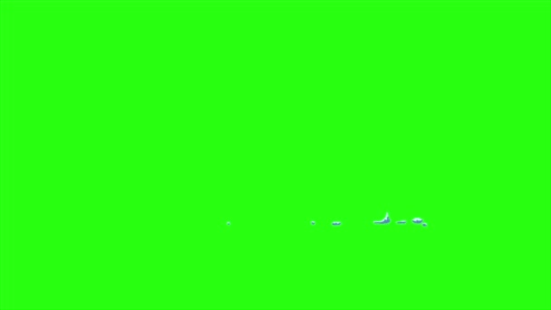 緑の画面の背景にループアニメーションの液体 — ストック動画