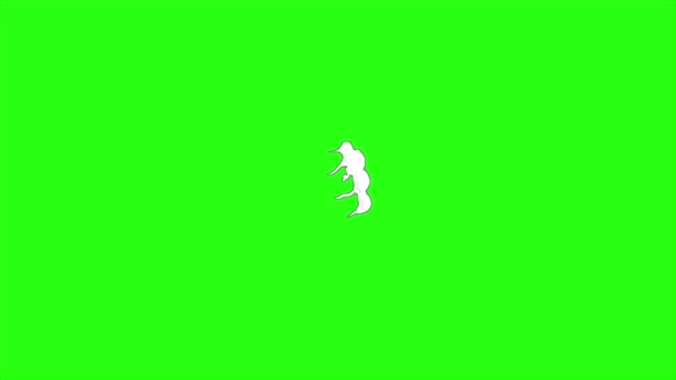 Loop Animatie Rook Groen Scherm Achtergrond — Stockvideo