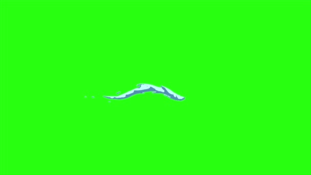 緑の画面の背景にループアニメーションの液体 — ストック動画