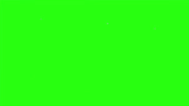 Цикл Анимации Дым Зеленом Фоне Экрана — стоковое видео
