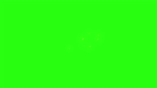Boucle animation étincelle sur fond d'écran vert 