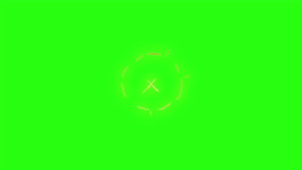 绿色屏幕背景下的循环动画火花 — 图库视频影像
