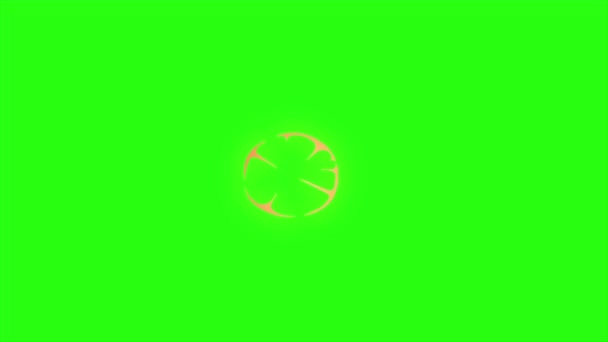 Boucle animation étincelle sur fond d'écran vert 