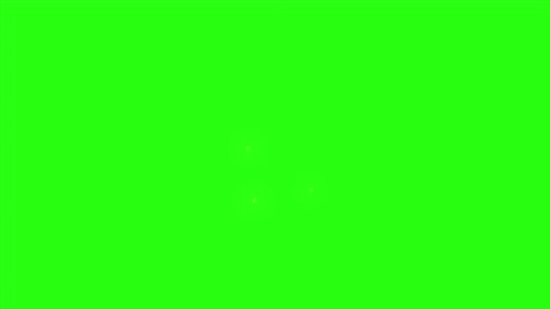 Анимационная Искра Зеленом Фоне Экрана — стоковое видео