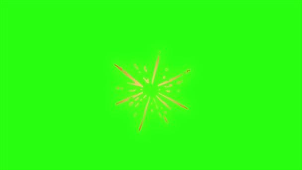 Boucle animation étincelle sur fond d'écran vert 