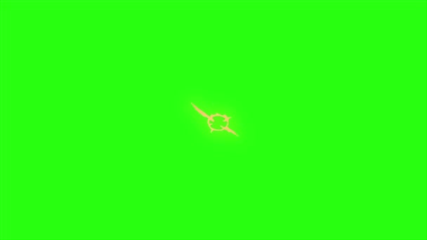 Boucle animation étincelle sur fond d'écran vert 