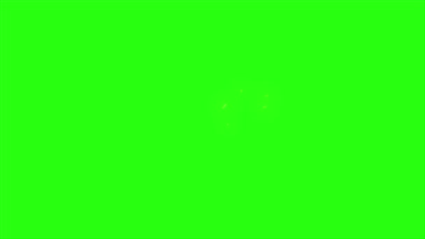 Boucle animation étincelle sur fond d'écran vert 