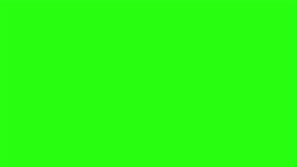 Iskra Animacji Pętli Zielonym Tle Ekranu — Wideo stockowe