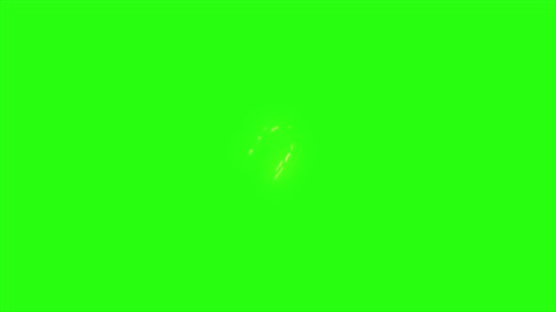 Loop Animation Spark Green Screen Background — Stock Video