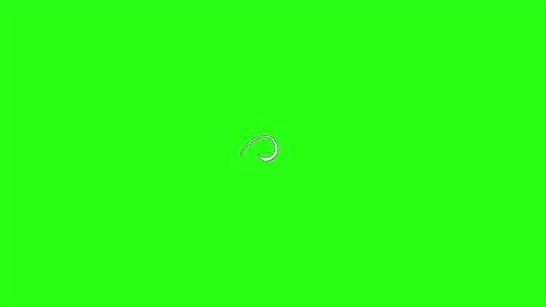 绿色屏幕背景下的循环动画笔划 — 图库视频影像