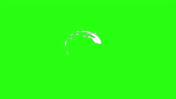 Course Animation Boucle Sur Fond Écran Vert — Video