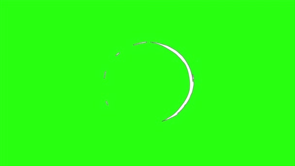 Course d'animation en boucle sur fond d'écran vert